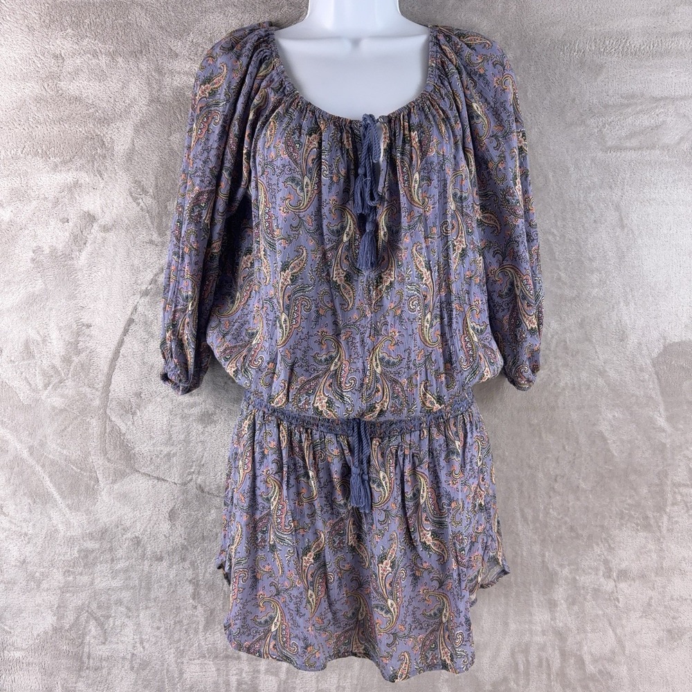 Denim Supply Ralph‎ Lauren Paisley Blouson Mini Dress Womens Size XS Boho
